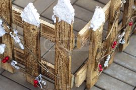 ნაძვის ხის დეკორატიული ღობე (ყავისფერი) 2500X500მმ