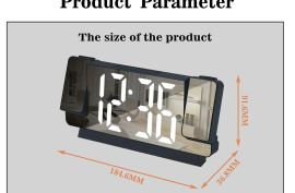 LED ელექტრონული პროექციის საათი დიდეკრანიანი ციფრუ