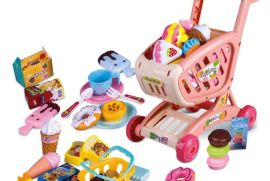 სათამაშოები 15961 მინი მარკეტი კალათა ტკბილეულით