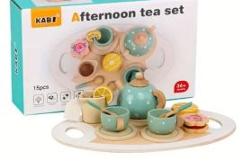 სათამაშოები 15965 ხის ყავა ყავის ჭიქა რძე შაქარი კ