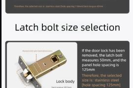 უჟანგავი ფოლადის აბაზანის კარის საკეტი საძინებლის 