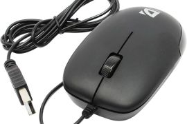 სადენიანი ოპტიკური შავი მაუსი defender Datum MM-01