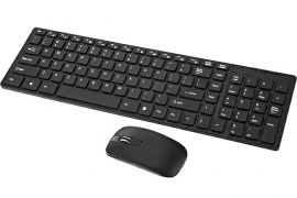 კომპლექტი უკაბელო შავი კლავიატურა და მაუსი Allay P