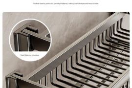 აბაზანის დასამონტაჟებელი ალუმინის თარო ტანსაცმლის,