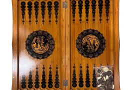 ხის ნარდი. მასიური. ზომა 65/65სმ