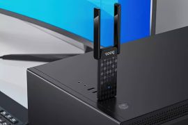 ორარხიანი USB Wi-Fi ადაპტერი hoco HI34 600Mbps გარ