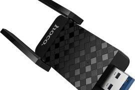 ორარხიანი USB Wi-Fi ადაპტერი hoco HI34 600Mbps გარ