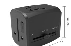 საერთაშორისო უნივერსალური 100-250V შტეფსელის ადაპტ