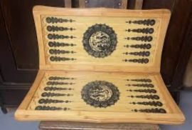 ნარდი მასიური, ხის. ზომა 65/65სმ