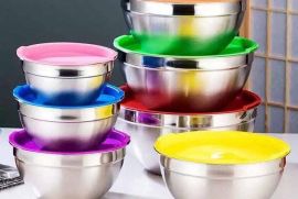 ✅️ უჟანგავი ფოლადის სასალათე ჯამები ბოსტნეულის და 