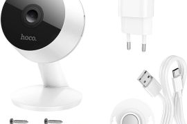 ჭკვიანი Wi-Fi ვიდეო კამერა hoco D3 3MP ღამის ხედვი