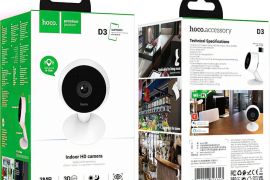 ჭკვიანი Wi-Fi ვიდეო კამერა hoco D3 3MP ღამის ხედვი