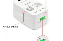 უნივერსალური ადაპტერი მოგზაურობისთვის, კომპაქტური 