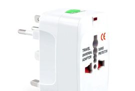 უნივერსალური ადაპტერი მოგზაურობისთვის, კომპაქტური 