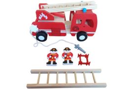 სათამაშოები სათამაშო ხის სახანძრო მანქანა ფუნქციურ