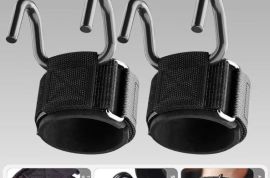 2 ცალი სიმძიმის აწევის კაუჭები, მაჯის ძალის ვარჯიშ