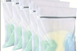 წვრილი ბადისებრი სამრეცხაო ჩანთა 5ც. ტანსაცმლის მო