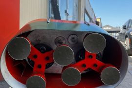 ბაზალტის სახეხი აპარატი მტვერსასრუტით