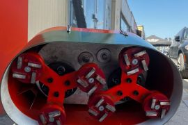 ბაზალტის სახეხი აპარატი მტვერსასრუტით