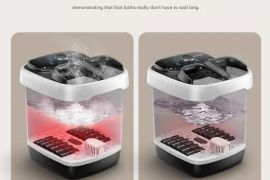 ფეხის აბაზანის ვედრო მასაჟორი, დასაბანად, გათბობით