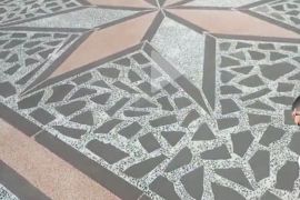 ქვის დაგება ეზოს მოპირკეთება