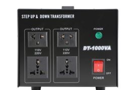 ძაბვის ტრანსფორმატორი  1000W, AC 110V-დან 220V-მდე