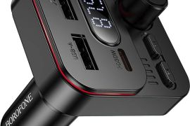 ავტომობილის FM მოდულატორი BOROFONE BC61 Ocean PD 3