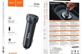 მანქანის დამტენი hoco Z54A Prosperous 48W მეტალის 