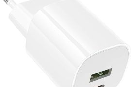 სწრაფი დამტენი BOROFONE BA104A Pudding 20W ორი პორ