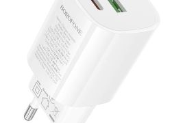 სწრაფი დამტენი BOROFONE BA104A Pudding 20W ორი პორ