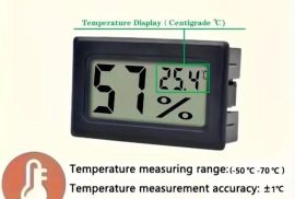 ✅ ჰიდრომეტრი/თერმომეტრი- ჰაერის ტემპერატურის და ტე