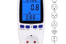 ციფრული LCD ვატმეტრი, ენერგიის კილოვატის, ვატის სა