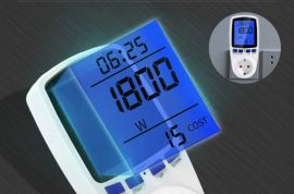 ციფრული LCD ვატმეტრი, ენერგიის კილოვატის, ვატის სა