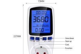 ციფრული LCD ვატმეტრი, ენერგიის კილოვატის, ვატის სა