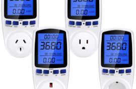 ციფრული LCD ვატმეტრი, ენერგიის კილოვატის, ვატის სა