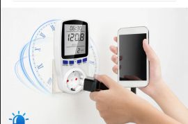 ციფრული LCD ვატმეტრი, ენერგიის კილოვატის, ვატის სა