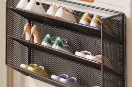 კარზე დასამონტაჟებელი ფეხსაცმლის კარადა, ბურღვის გ