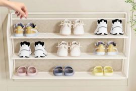 კარზე დასამონტაჟებელი ფეხსაცმლის კარადა, ბურღვის გ