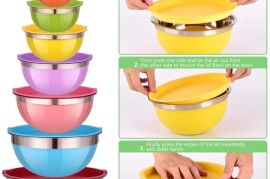 ✅️ უჟანგავი ფოლადის სასალათე ჯამები. ✅️ რაოდენობა 