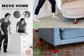 ავეჯის ამწევი 4 ბორბლიანი რეგულირებადი გადასაადგილ