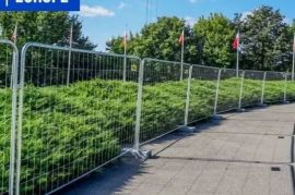 ღობე დროებითი ღობე ჯებირი გაქირავება