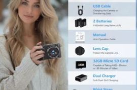 Digital Camera 8K HD Video Camera 64Gb 2x battery 