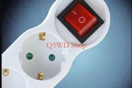 დამაგრძელებელი , კედლის 3 სოკეტი ევროპული, დენის ა