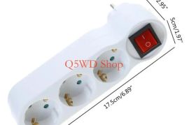 დამაგრძელებელი , კედლის 3 სოკეტი ევროპული, დენის ა