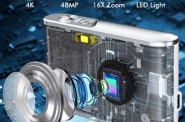 4K 48mp Digital Camera 64gb 2x Battery ( black )