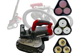 ბეტონის მოსახეხი ბარგალკა მტვერსასრუტით