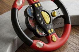 ინტერაქტიული სათამაშო საჭე ხმით და შუქით