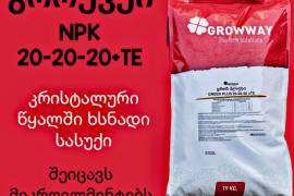  NPK 20-20-20  გროუვეი წყალში ხსნადი #სასუქი