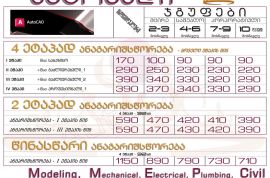 ავტოკადის პროფესიონალური კურსი AutoCAD