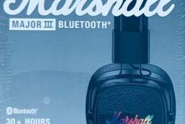 ???? მუსიკა, რომელიც ყველგან შენთანაა!  ???? Marshall Major III Bluetooth — გამორჩეული დიზაინი და ძლიერი ხმა ერთ მოწყობილობაში.  ✨ უპირატესობები: • სუფთა და ძლიერი ჟღერადობა • Bluetooth – უსადენო კომფ